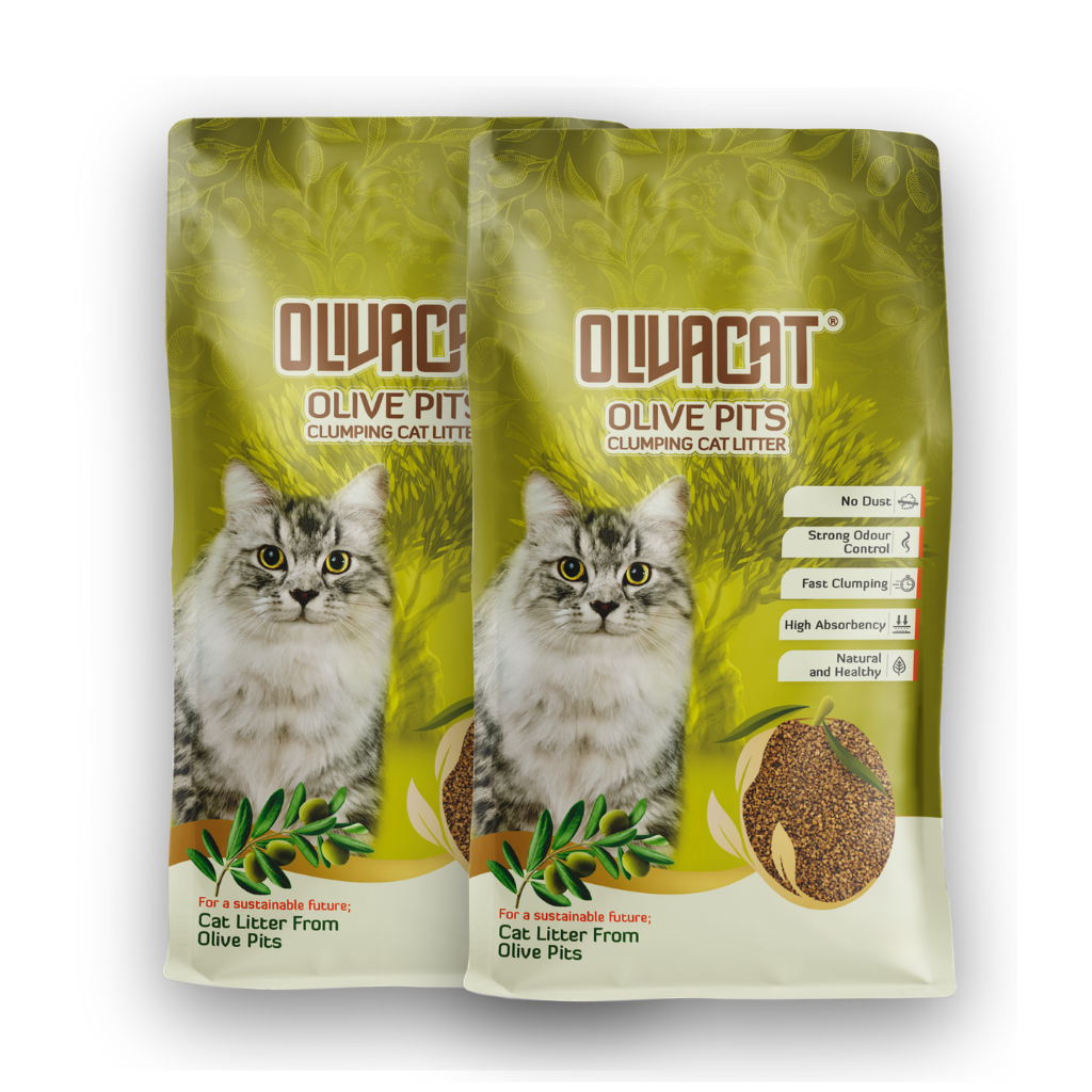 Natural Olive Pit Litter 6kg (2 Bags)