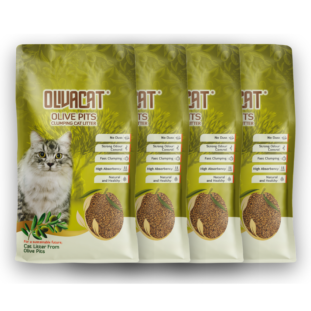 Natural Olive Pit Litter 6kg (4 Bags)